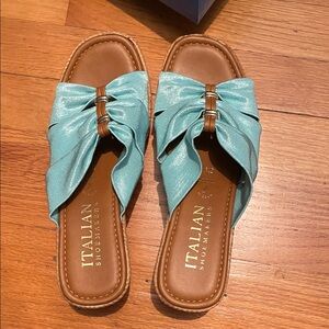 Italian Shoemakers Aqua color slip on